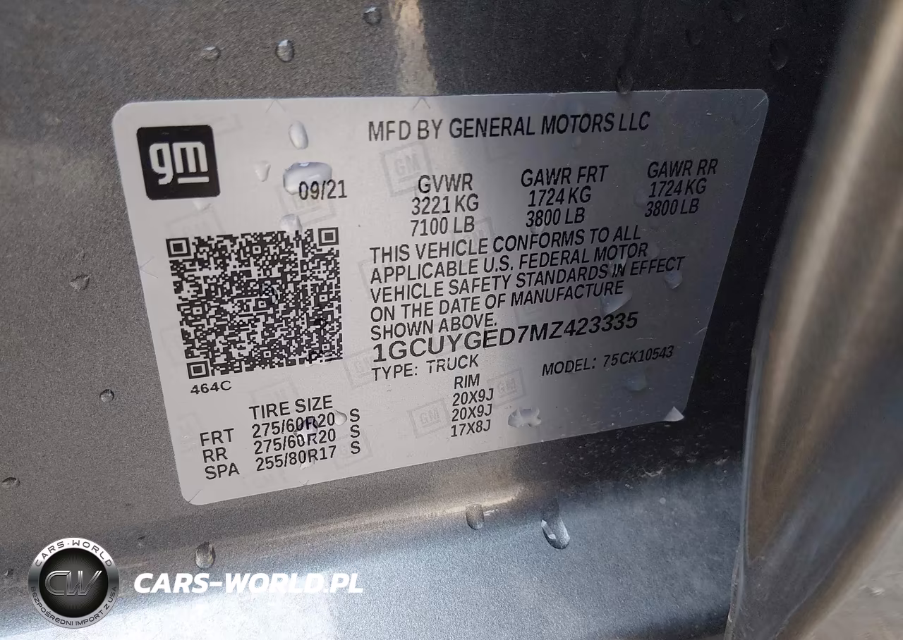 2021 Chevrolet Silverado 1500 4Wd Short Bed Ltz VIN:1GCUYGED7MZ423335 - 9