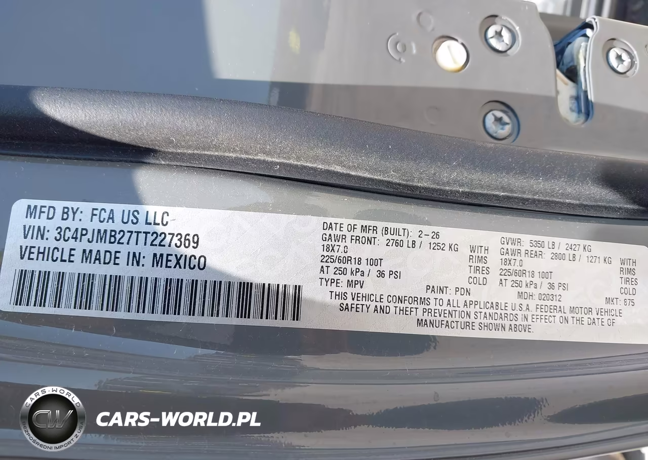 2026 Jeep Cherokee Laredo 4X4 VIN:3C4PJMB27TT227369 - 9