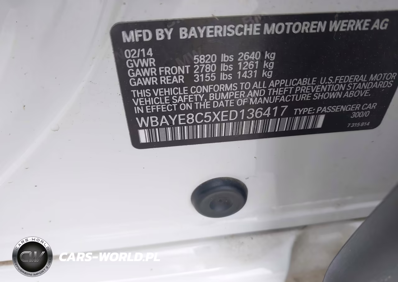 2014 BMW Alpina B7 VIN:WBAYE8C5XED136417 - 9