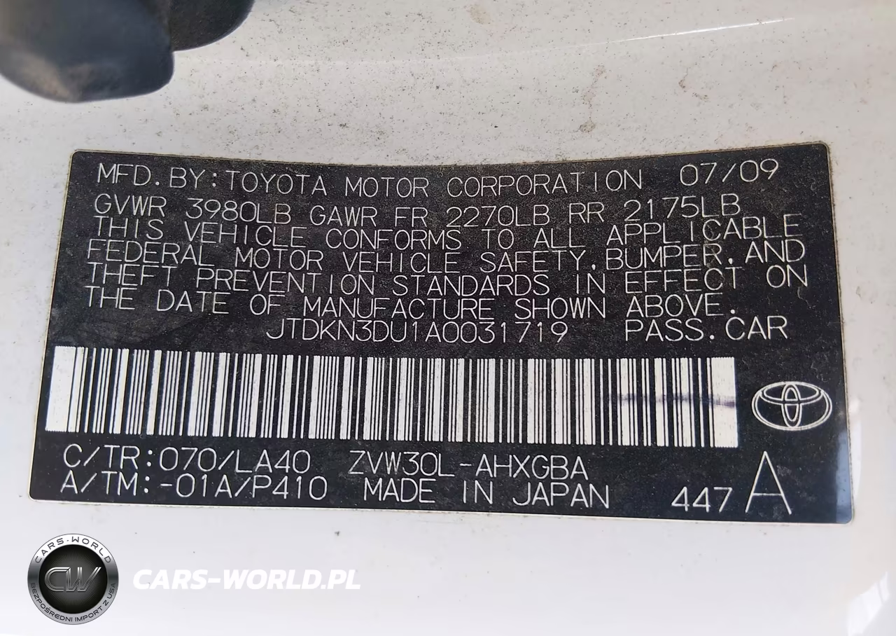 2010 Toyota Prius Iv VIN:JTDKN3DU1A0031719 - 9