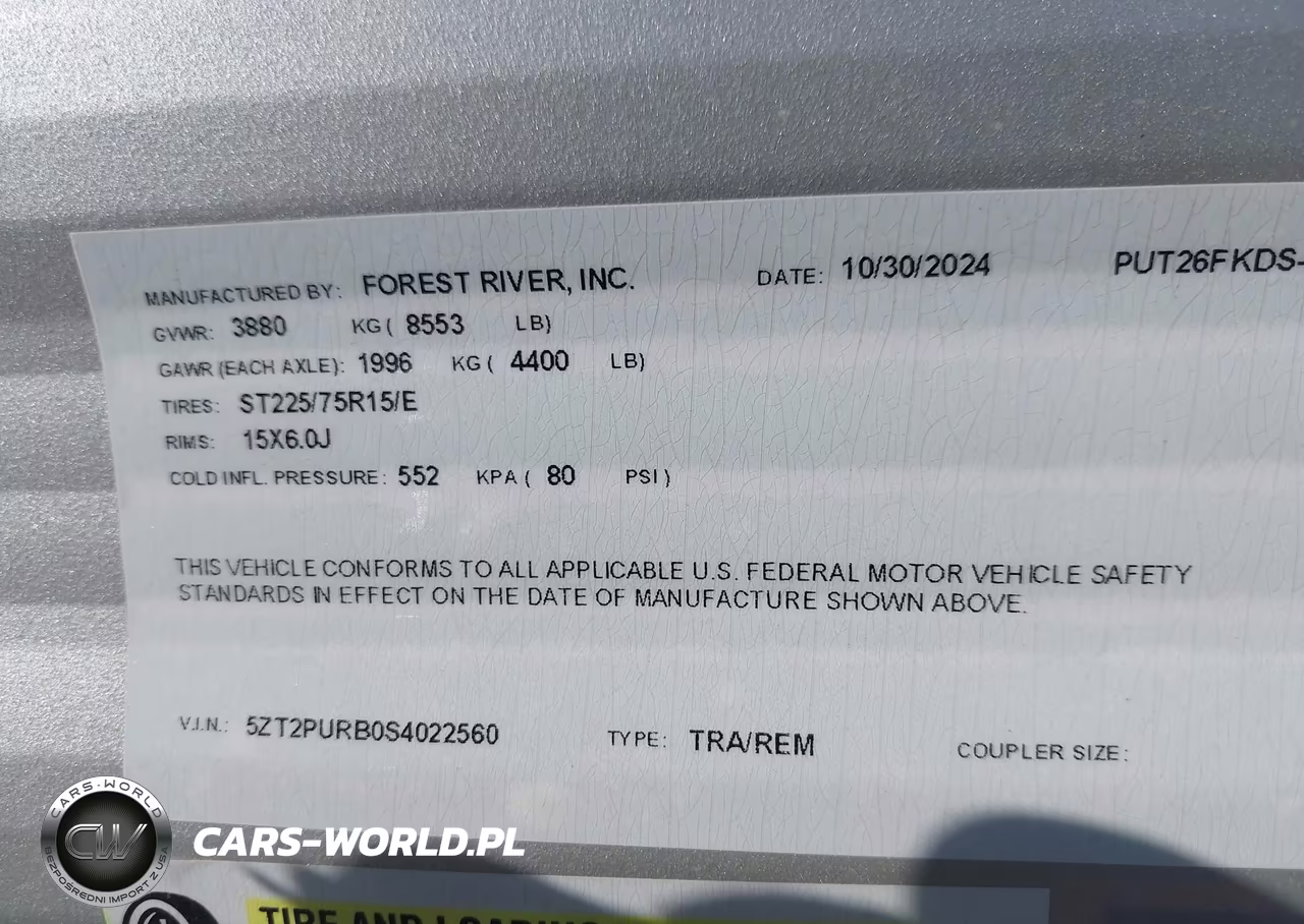 2025 Forest River Puma VIN:5ZT2PURB0S4022560 - 9
