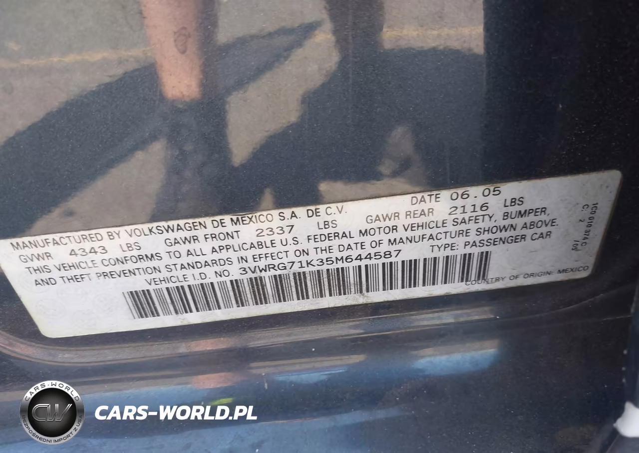 2005 Volkswagen Jetta 2.5 VIN:3VWRG71K35M644587 - 9