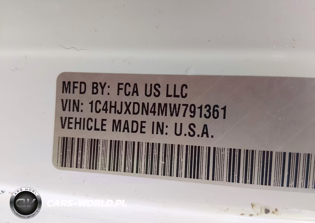 2021 Jeep Wrangler Unlimited Sport S 4X4 VIN:1C4HJXDN4MW791361 - 9