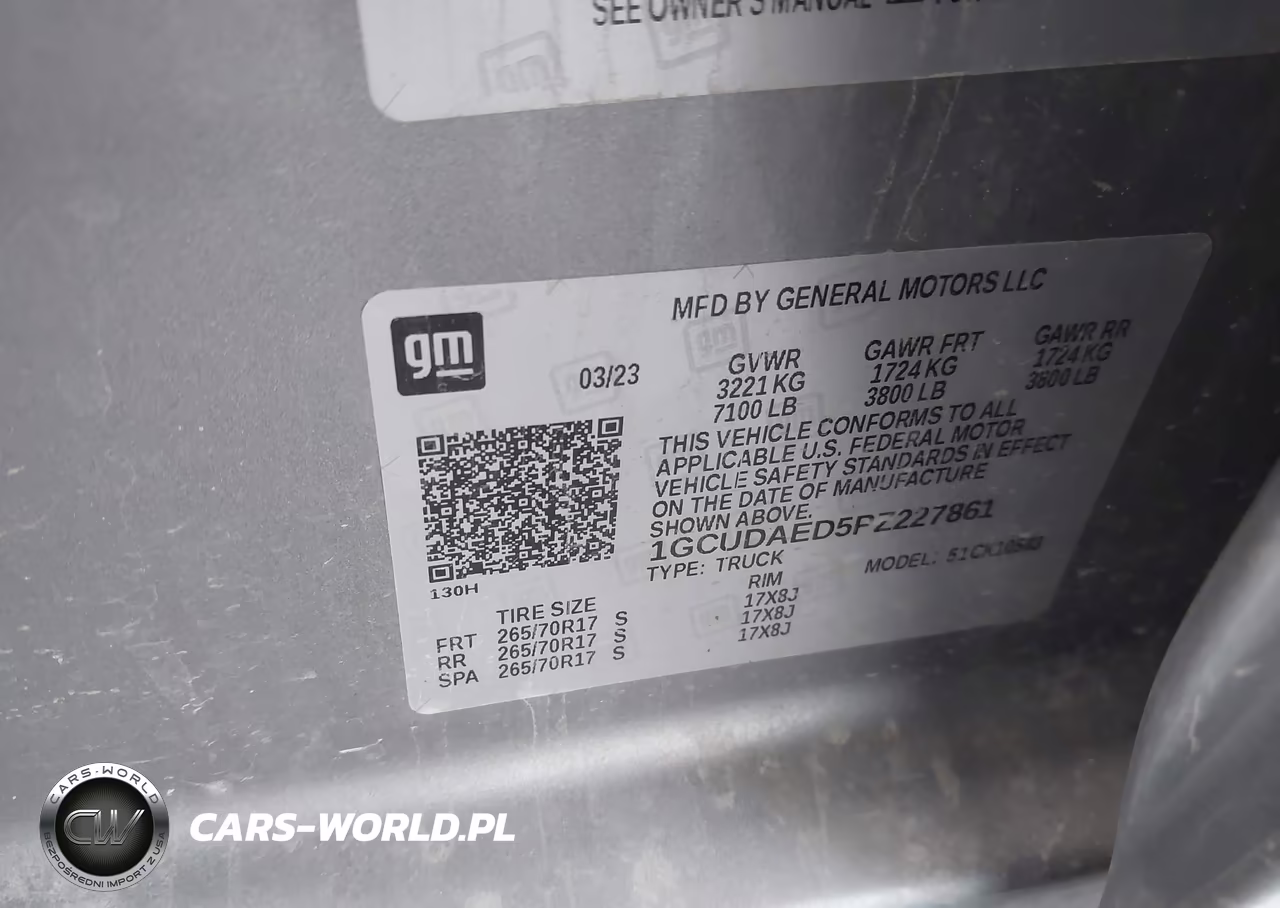 2023 Chevrolet Silverado 1500 4Wd Short Bed Wt VIN:1GCUDAED5PZ227861 - 9