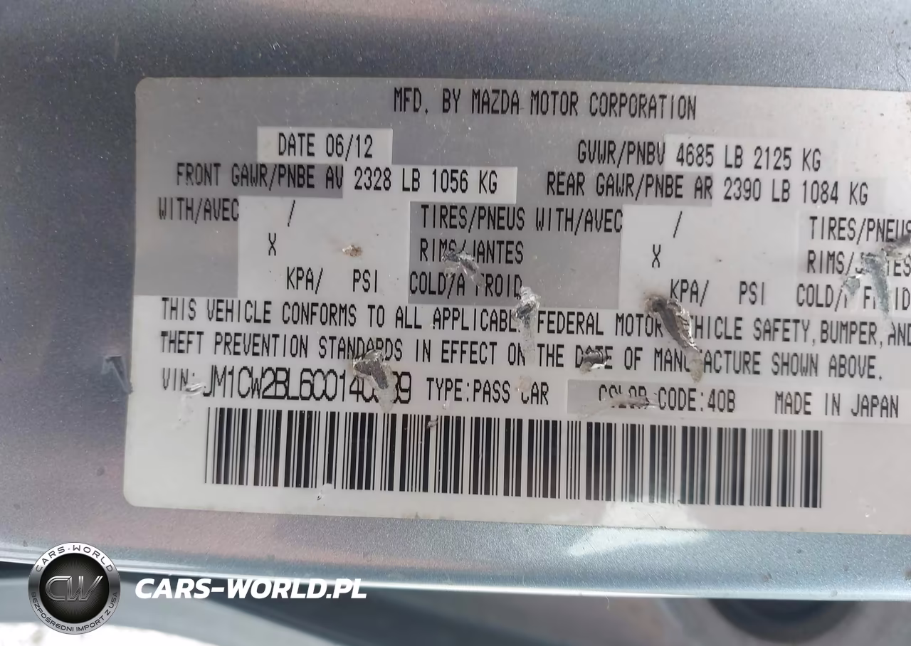 2012 Mazda Mazda5 Sport VIN:JM1CW2BL6C0140539 - 9