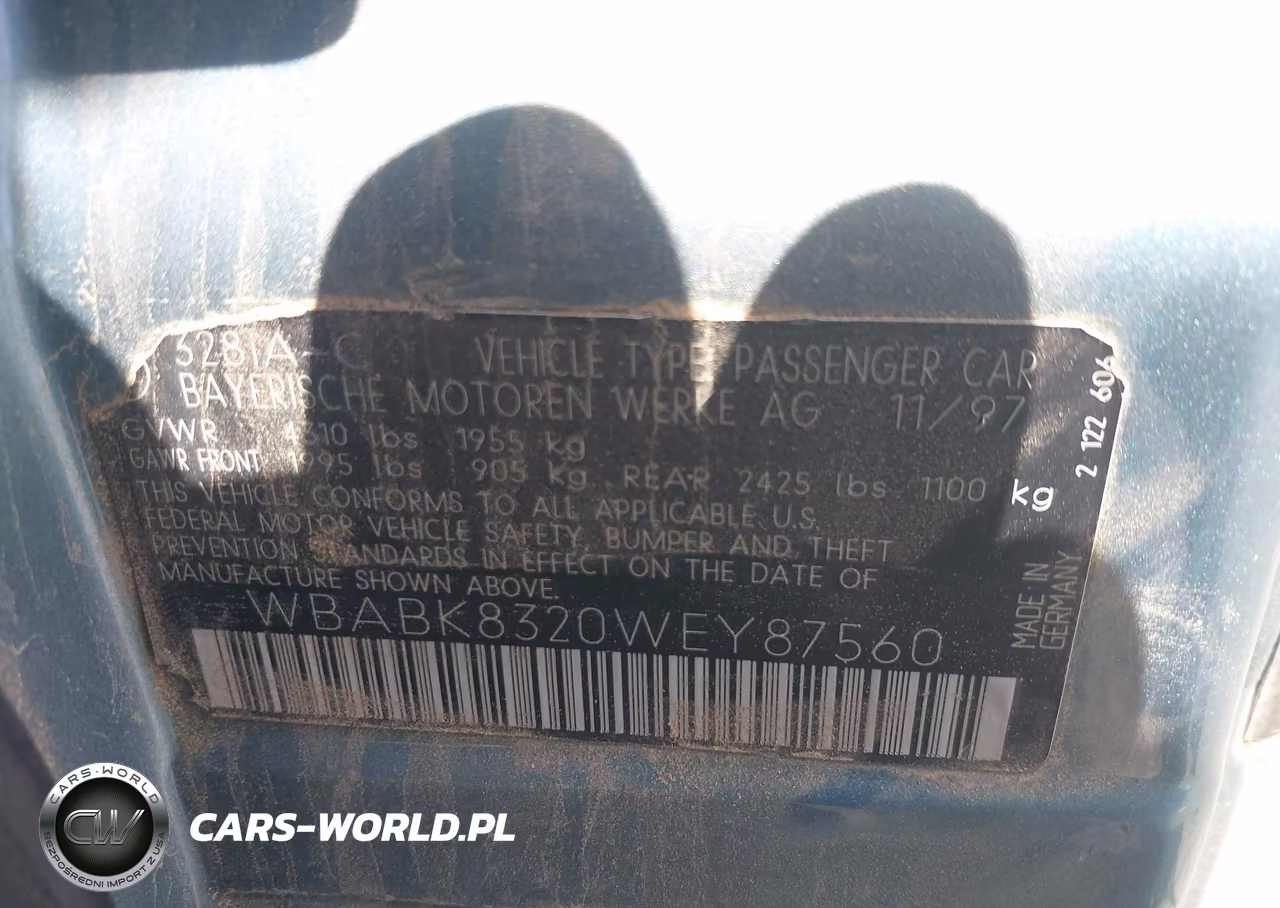 1998 BMW 328Ic VIN:WBABK8320WEY87560 - 9