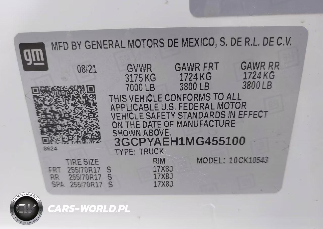 2021 Chevrolet Silverado 1500 4Wd Short Bed Wt VIN:3GCPYAEH1MG455100 - 9