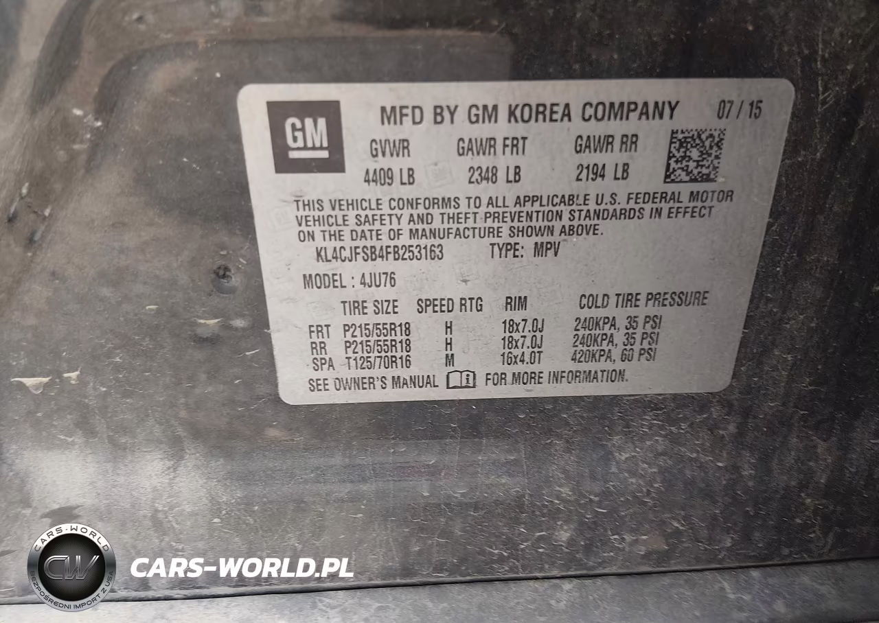 2015 Buick Encore Convenience VIN:KL4CJFSB4FB253163 - 9