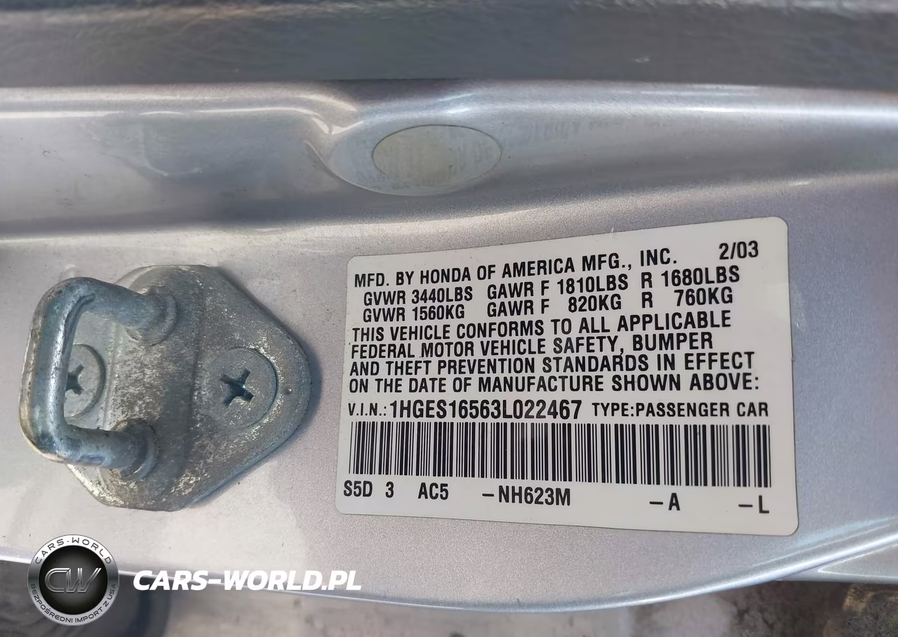 2003 Honda Civic Lx VIN:1HGES16563L022467 - 9