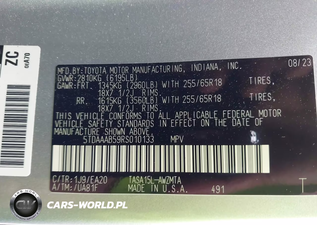 2024 Toyota Grand Highlander Xle VIN:5TDAAAB59RS010133 - 9