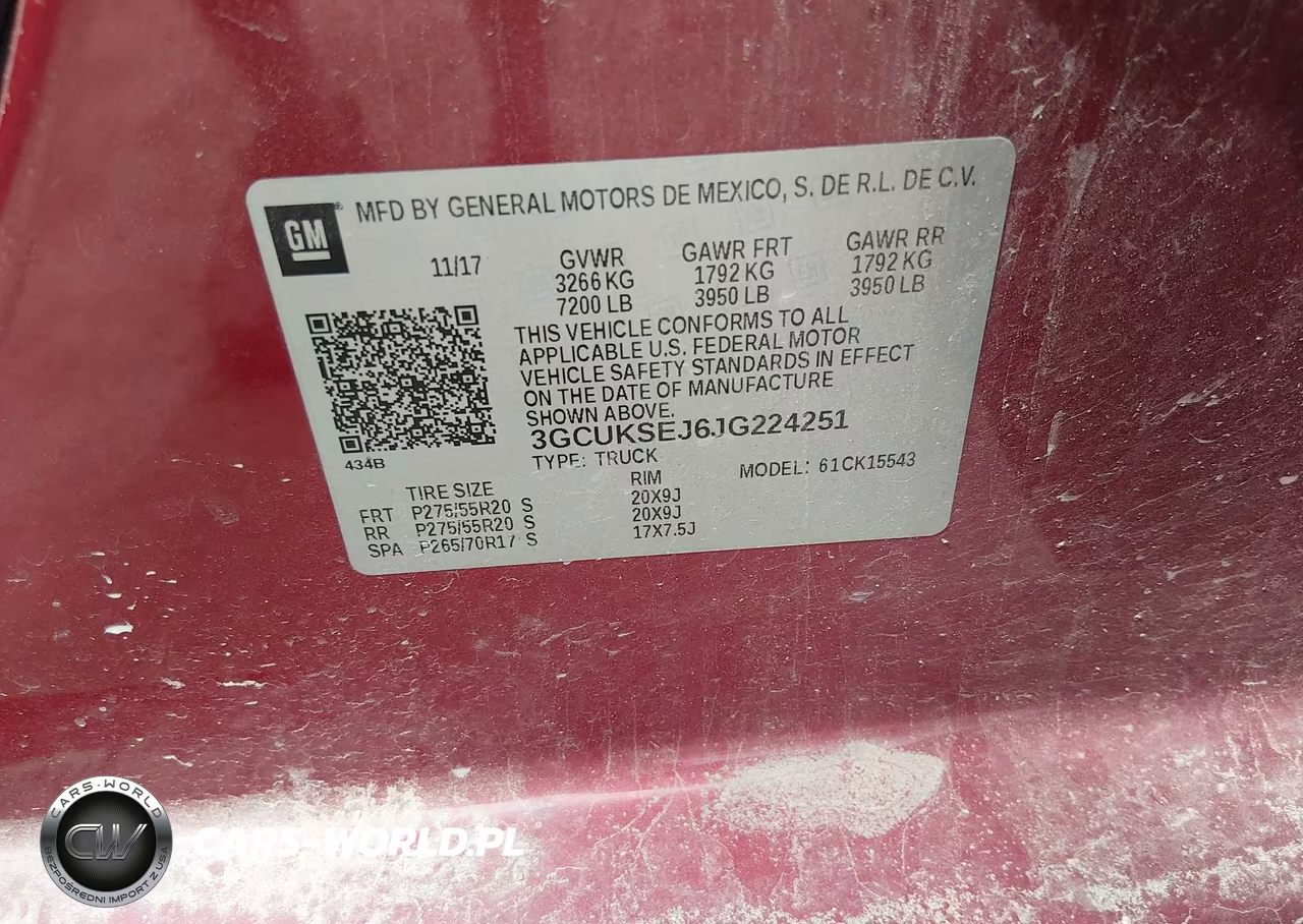 2018 Chevrolet Silverado 1500 1Lz VIN:3GCUKSEJ6JG224251 - 9