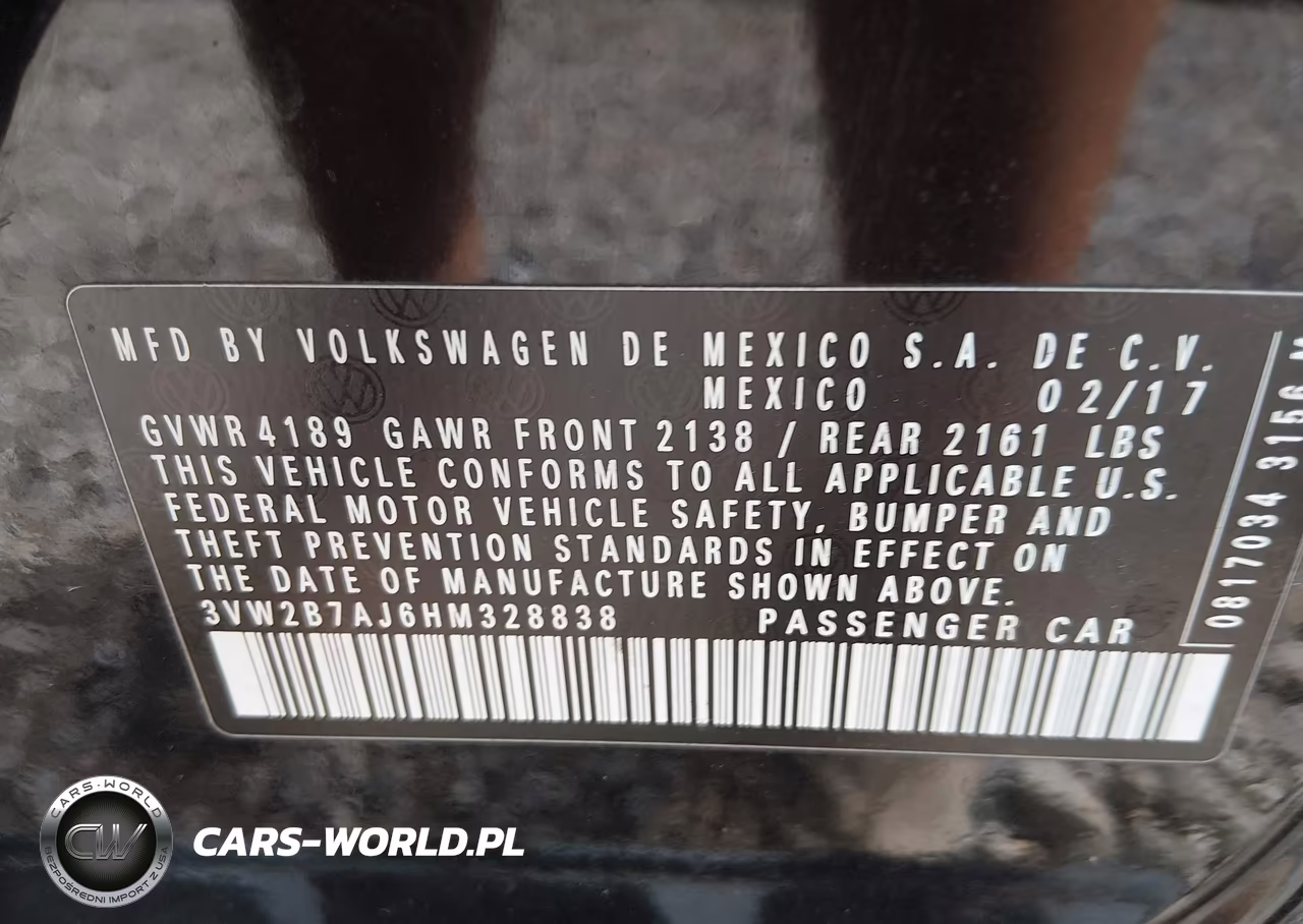 2017 Volkswagen Jetta 1.4T S VIN:3VW2B7AJ6HM328838 - 9