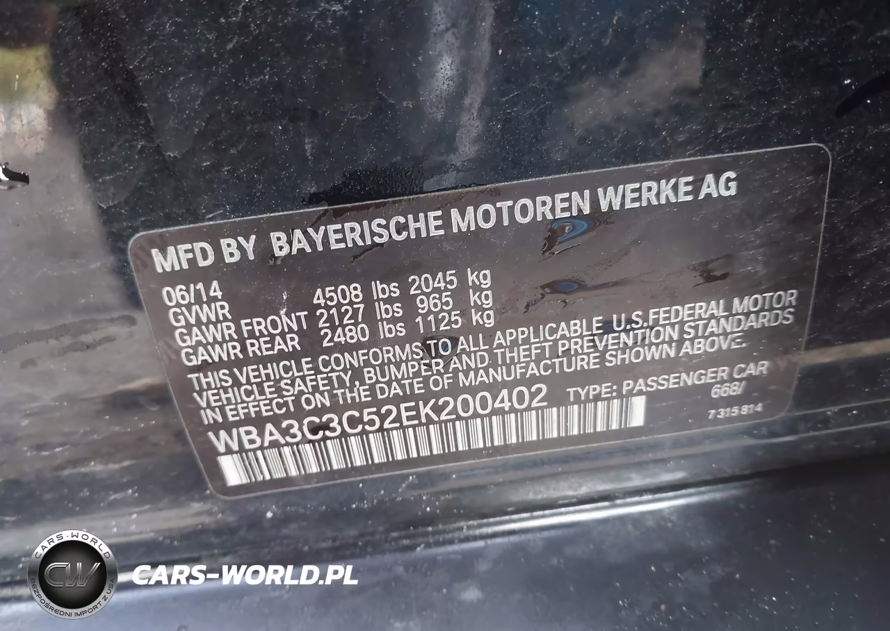 2014 BMW 320I xDrive VIN:WBA3C3C52EK200402 - 9
