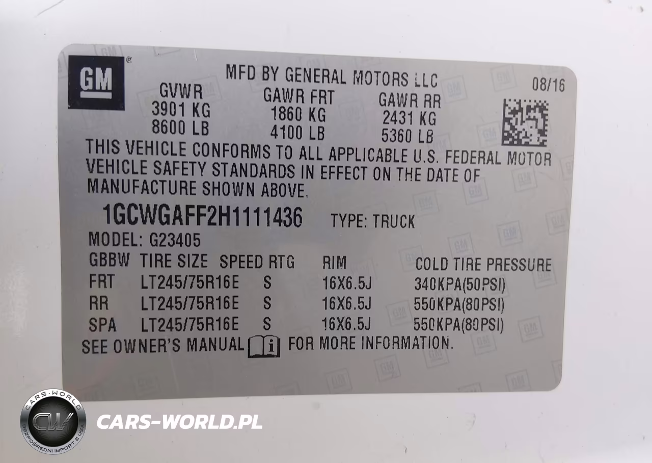 2017 Chevrolet Express 2500 Work Van VIN:1GCWGAFF2H1111436 - 9