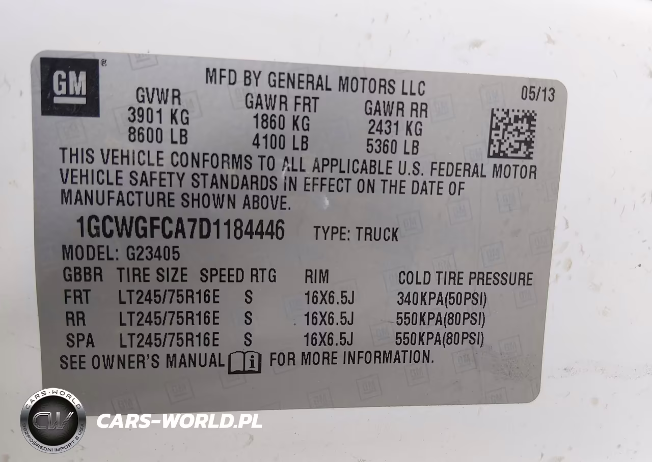 2013 Chevrolet Express 2500 Work Van VIN:1GCWGFCA7D1184446 - 9