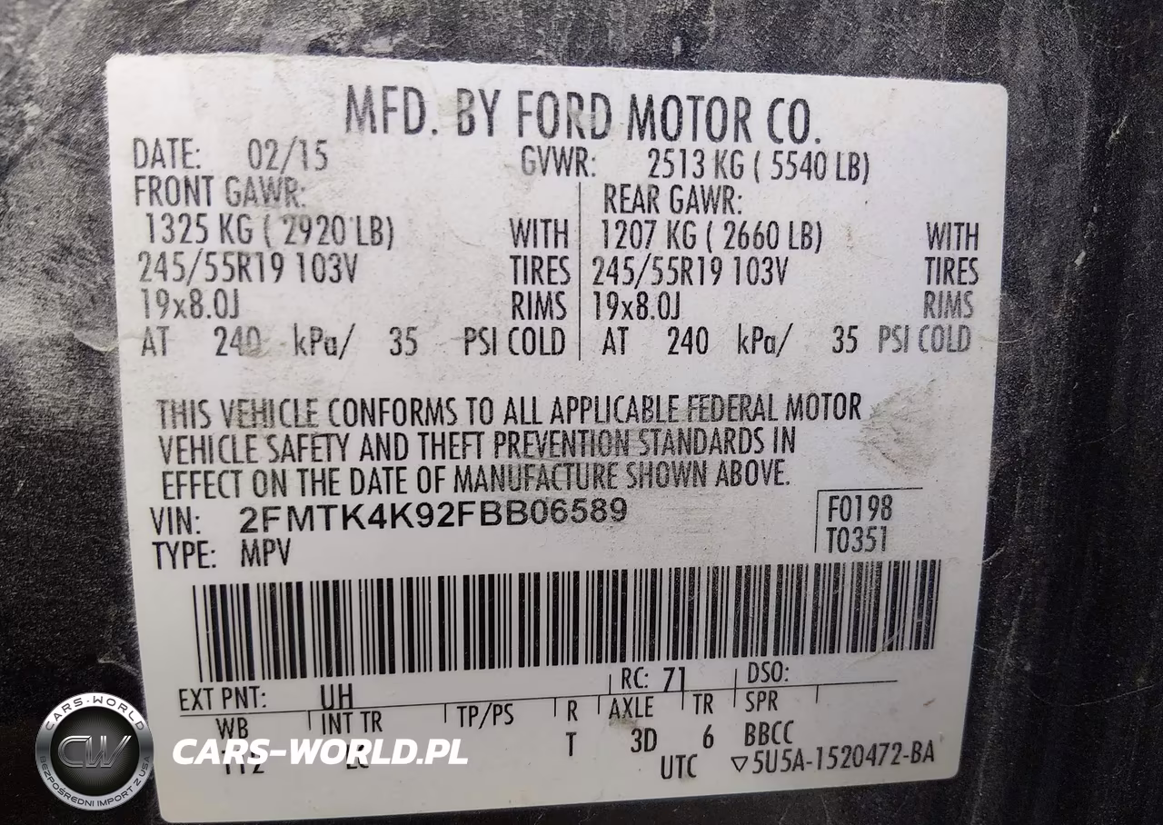 2015 Ford Edge Titanium VIN:2FMTK4K92FBB06589 - 9
