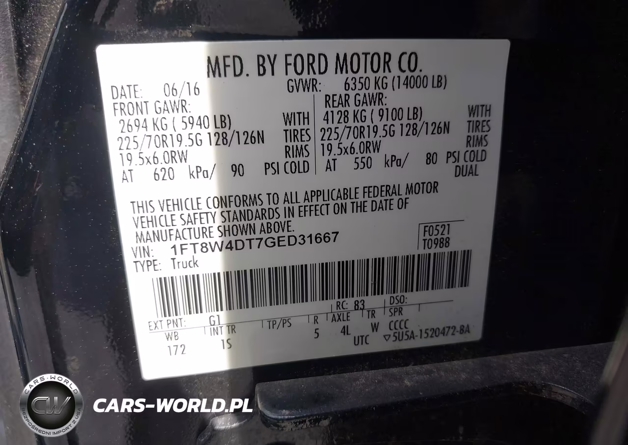 2016 Ford F-450 Xl VIN:1FT8W4DT7GED31667 - 9