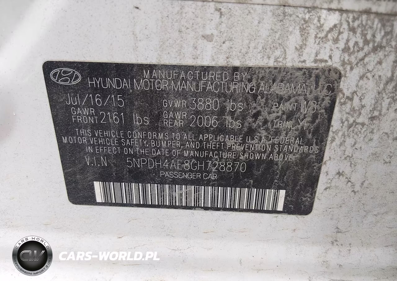 2016 Hyundai Elantra Se VIN:5NPDH4AE8GH728870 - 9