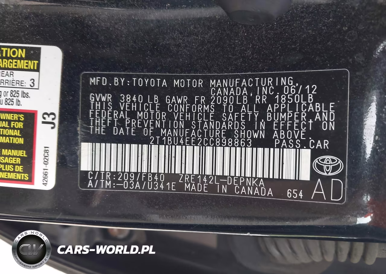 2012 Toyota Corolla Le VIN:2T1BU4EE2CC898863 - 9