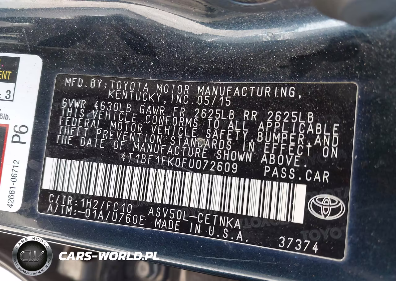 2015 Toyota Camry Le VIN:4T1BF1FK0FU072609 - 9