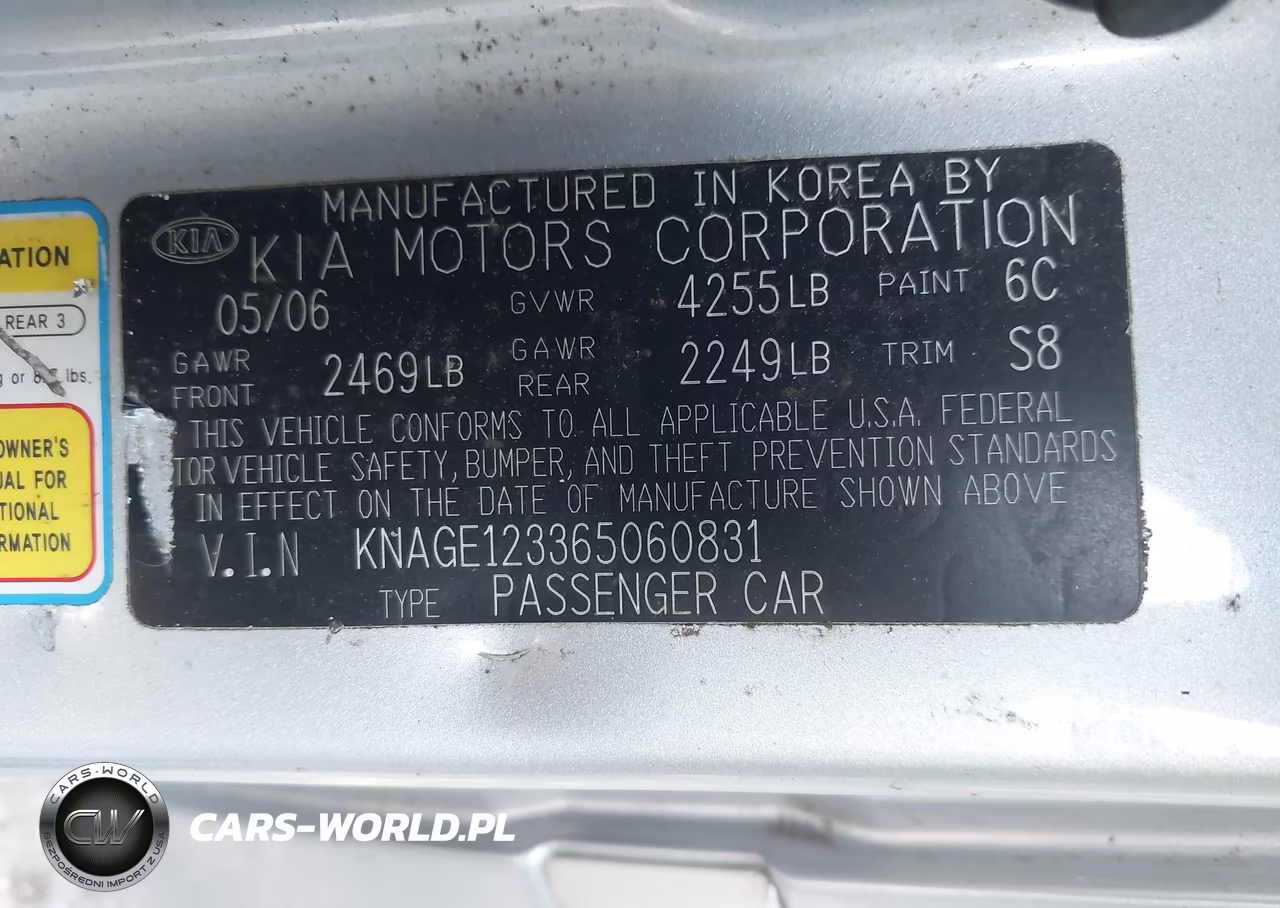 2006 Kia Optima Ex (New)-Lx (New) VIN:KNAGE123365060831 - 9