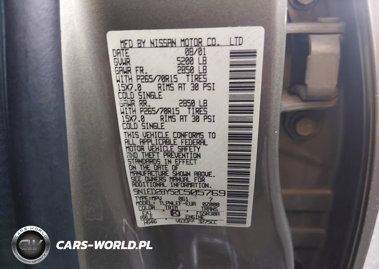 2002 Nissan Xterra Xe VIN:5N1ED28Y52C505769 - 9