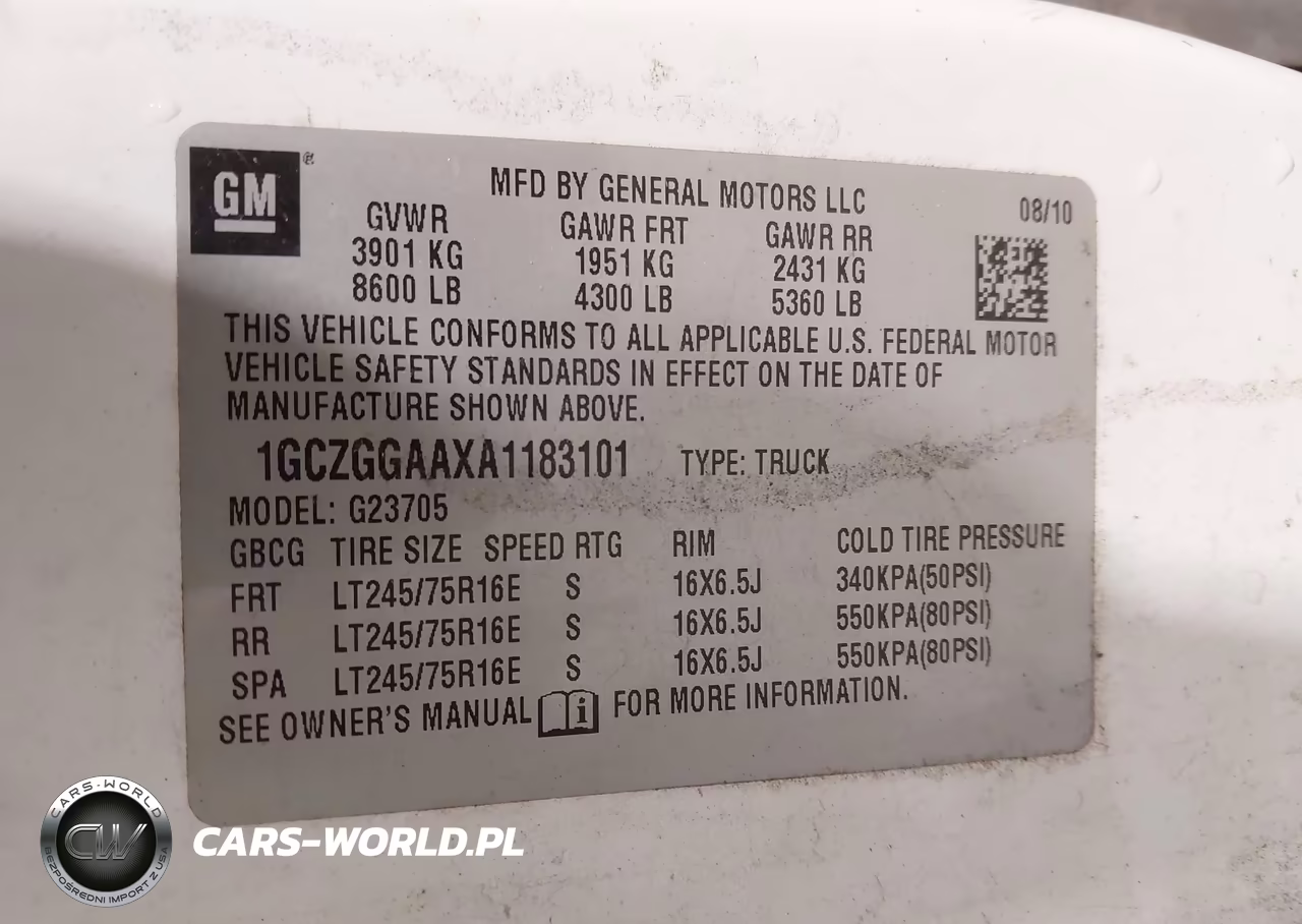 2010 Chevrolet Express 2500 Work Van VIN:1GCZGGAAXA1183101 - 9