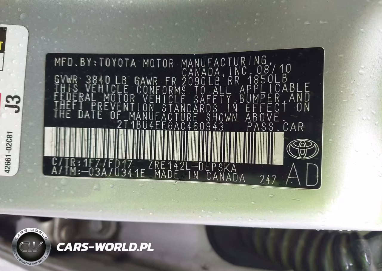 2010 Toyota Corolla S VIN:2T1BU4EE6AC460943 - 9