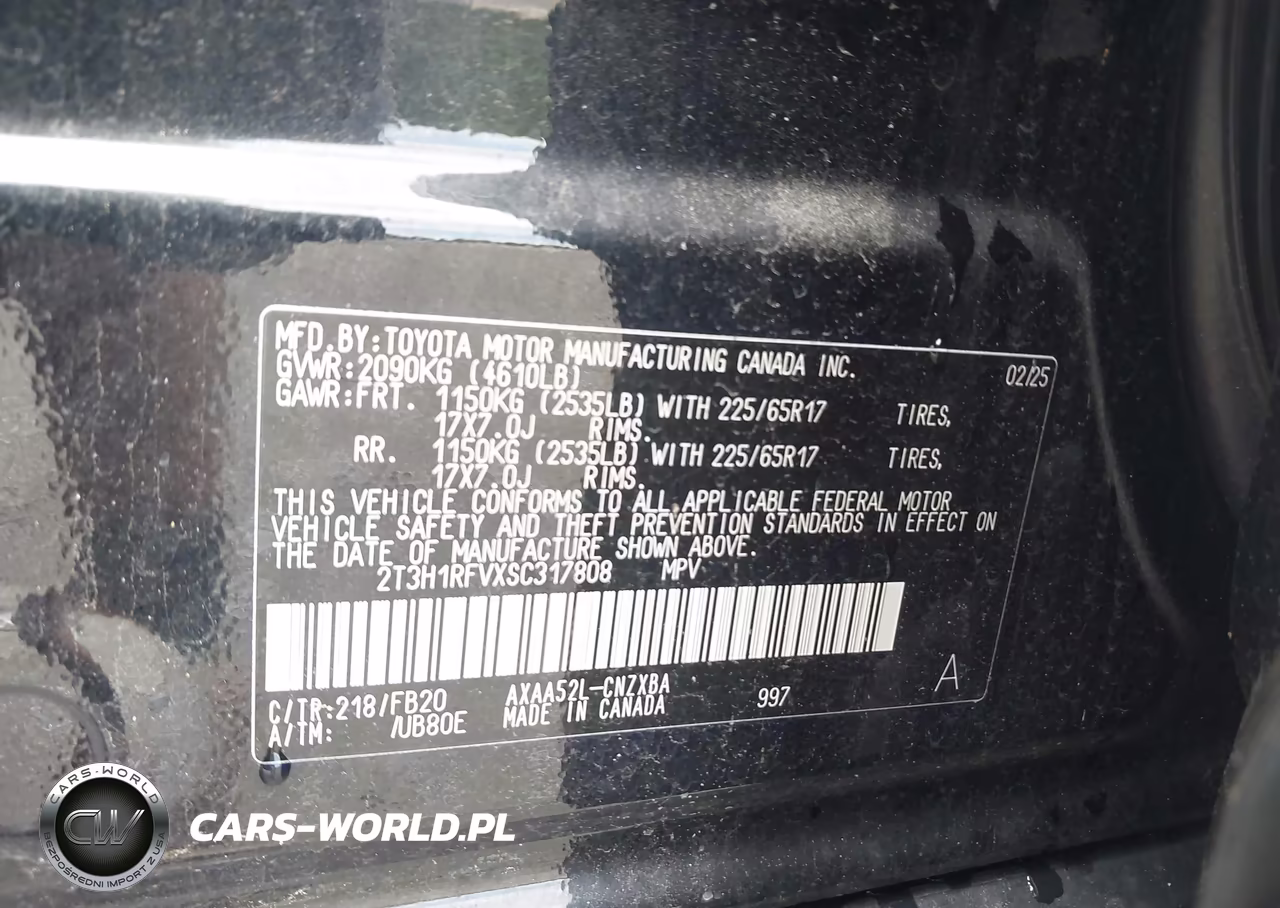 2025 Toyota Rav4 Le VIN:2T3H1RFVXSC317808 - 9