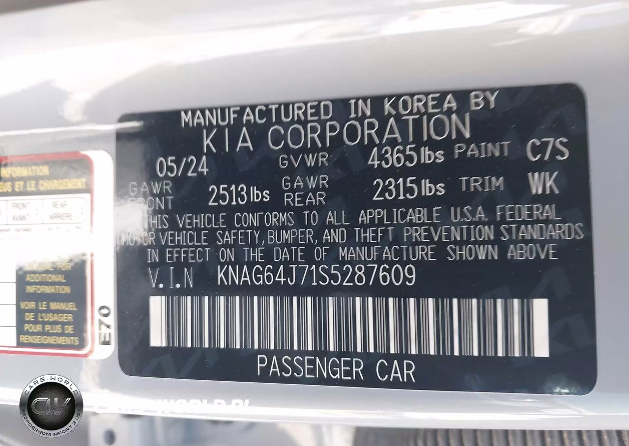 2025 Kia K5 Gt-Line VIN:KNAG64J71S5287609 - 9