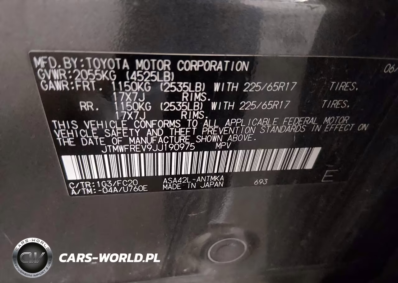 2018 Toyota Rav4 Xle VIN:JTMWFREV9JJ190975 - 9