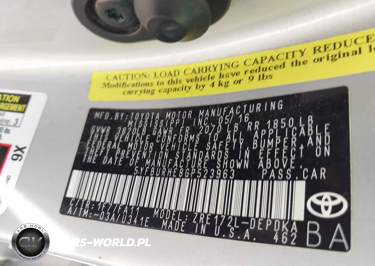 2016 Toyota Corolla L VIN:5YFBURHE8GP523963 - 9