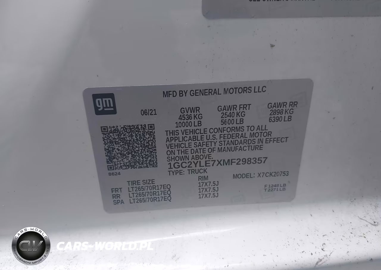 2021 Chevrolet Silverado 2500Hd 4Wd Standard Bed Wt VIN:1GC2YLE7XMF298357 - 9