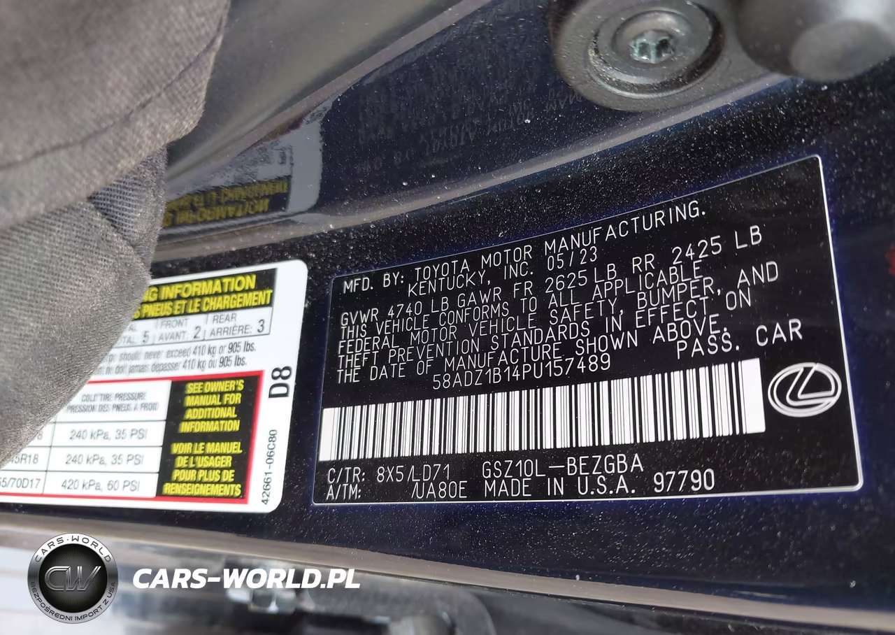 2023 Lexus Es 350 VIN:58ADZ1B14PU157489 - 9