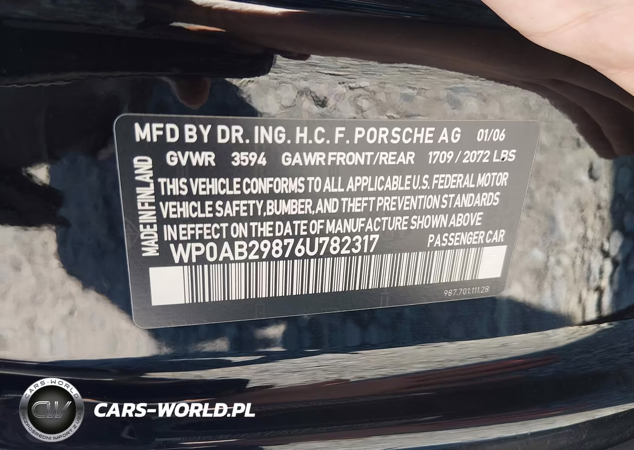 2006 Porsche Cayman S VIN:WP0AB29876U782317 - 9