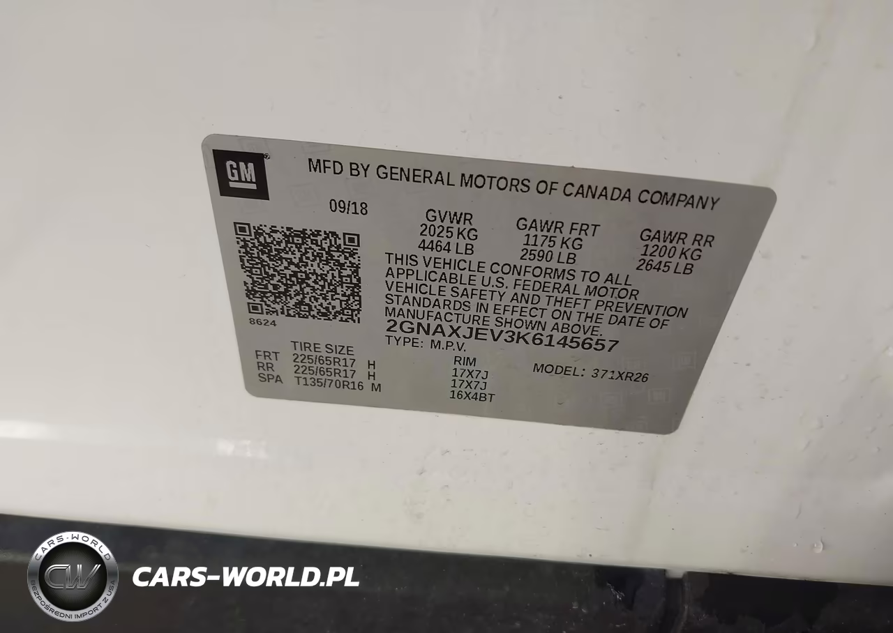 2019 Chevrolet Equinox Lt VIN:2GNAXJEV3K6145657 - 9