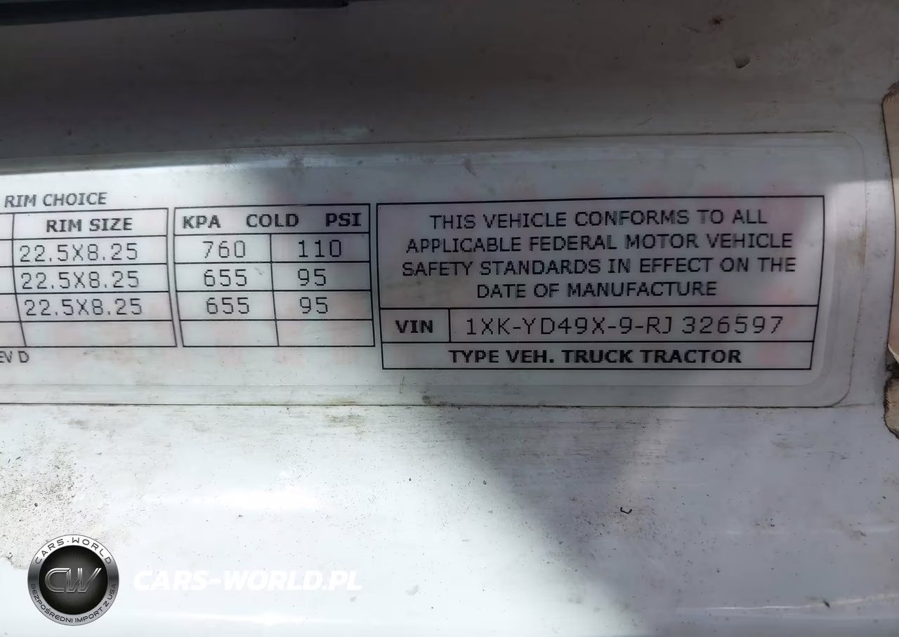 2024 Kenworth T680 VIN:1XKYD49X9RJ326597 - 9