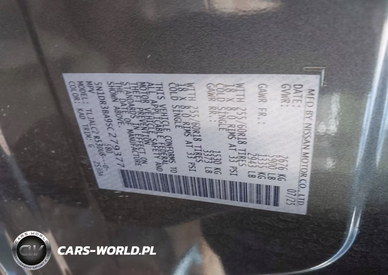 2025 Nissan Pathfinder Sv Fwd VIN:5N1DR3BA9SC279377 - 9