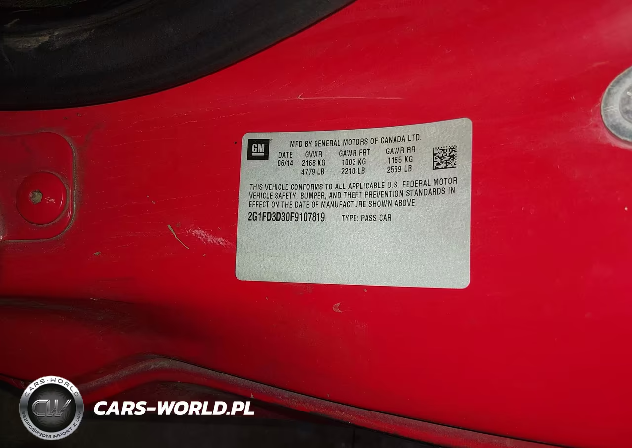 2015 Chevrolet Camaro 1Lt VIN:2G1FD3D30F9107819 - 9