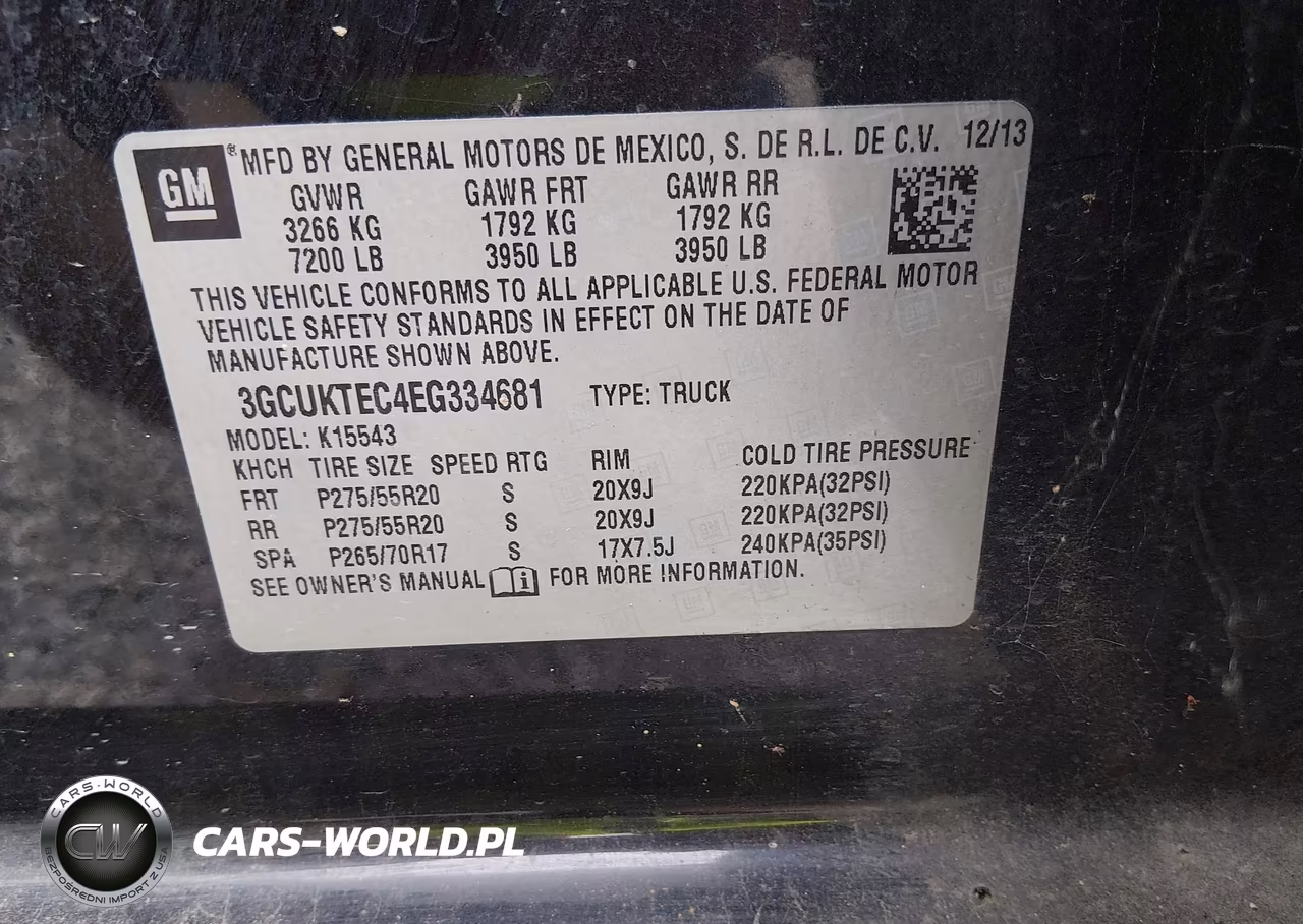 2014 Chevrolet Silverado 1500 High Country VIN:3GCUKTEC4EG334681 - 9