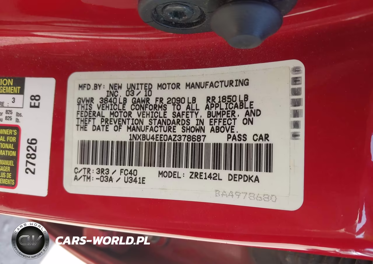 2010 Toyota Corolla Le VIN:1NXBU4EE0AZ378687 - 9