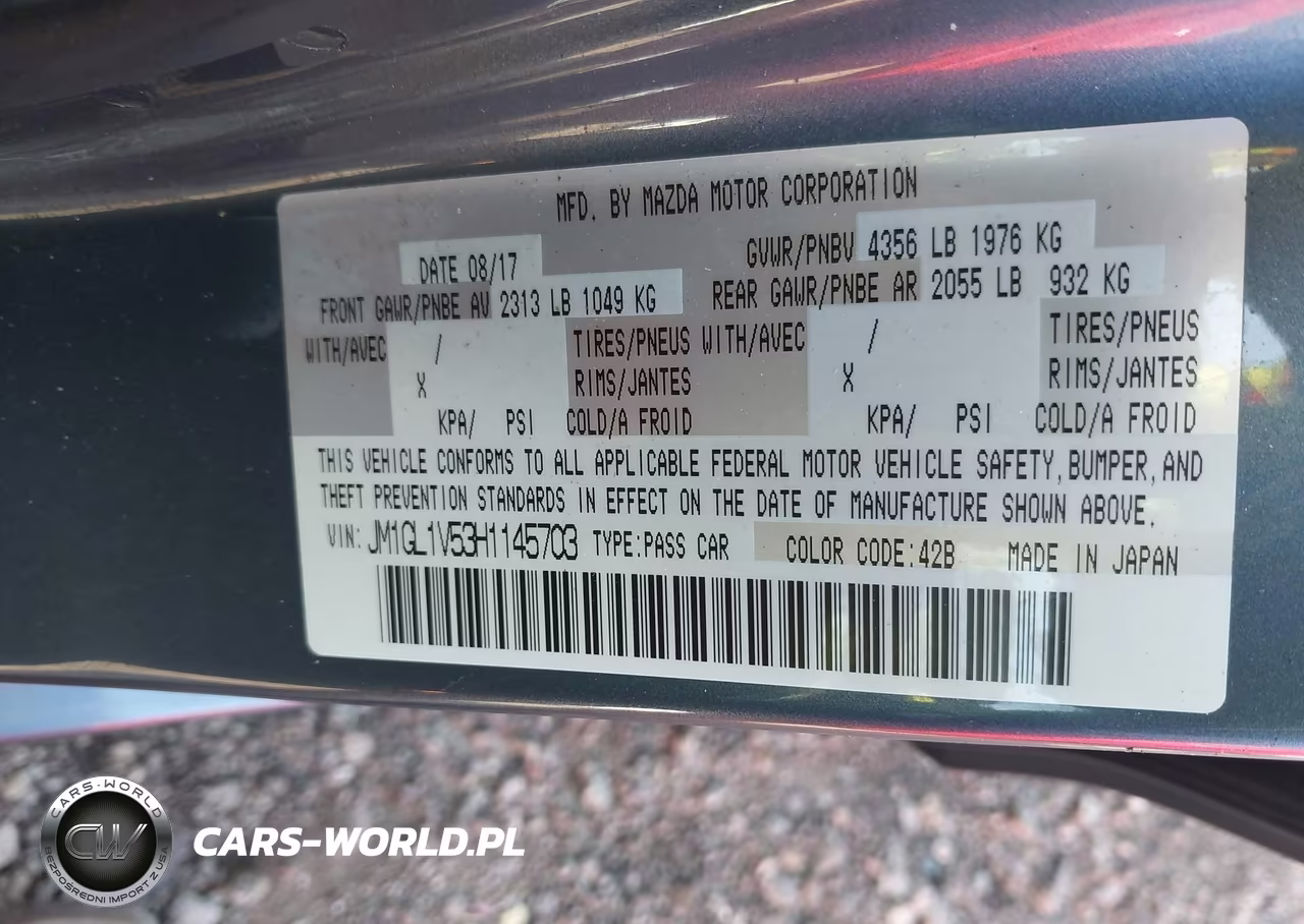 2017 Mazda Mazda6 Touring VIN:JM1GL1V53H1145703 - 9