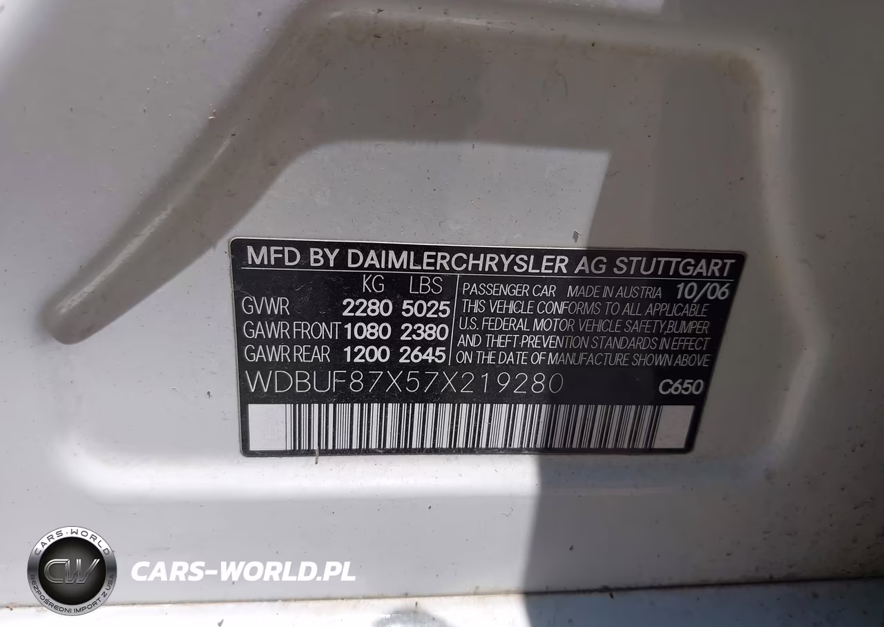 2007 Mercedes-Benz E 350 4Matic VIN:WDBUF87X57X219280 - 9