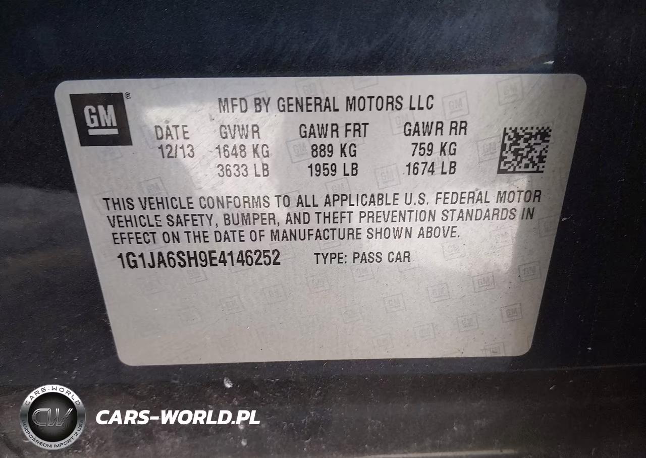 2014 Chevrolet Sonic Ls Auto VIN:1G1JA6SH9E4146252 - 9