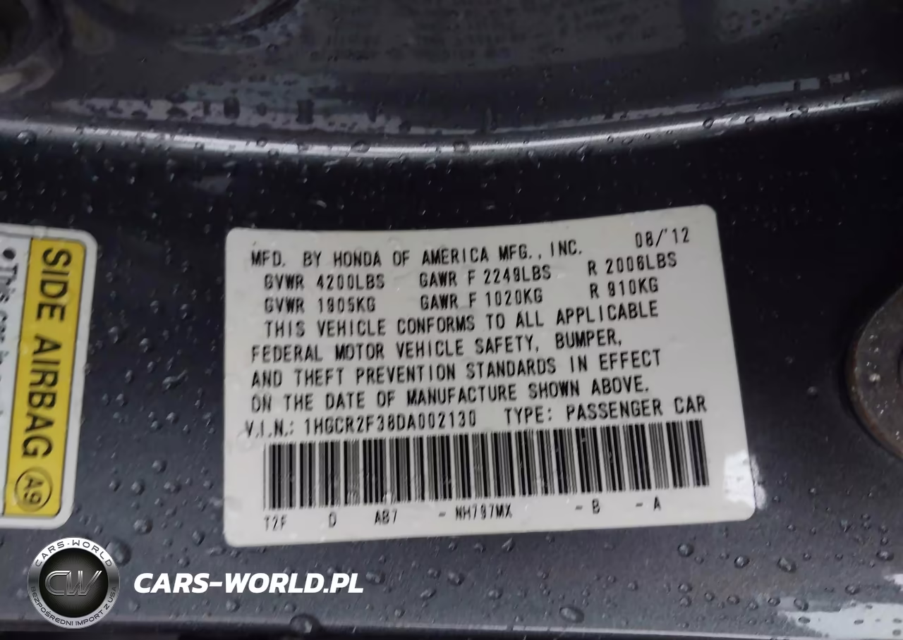 2013 Honda Accord Lx VIN:1HGCR2F38DA002130 - 9