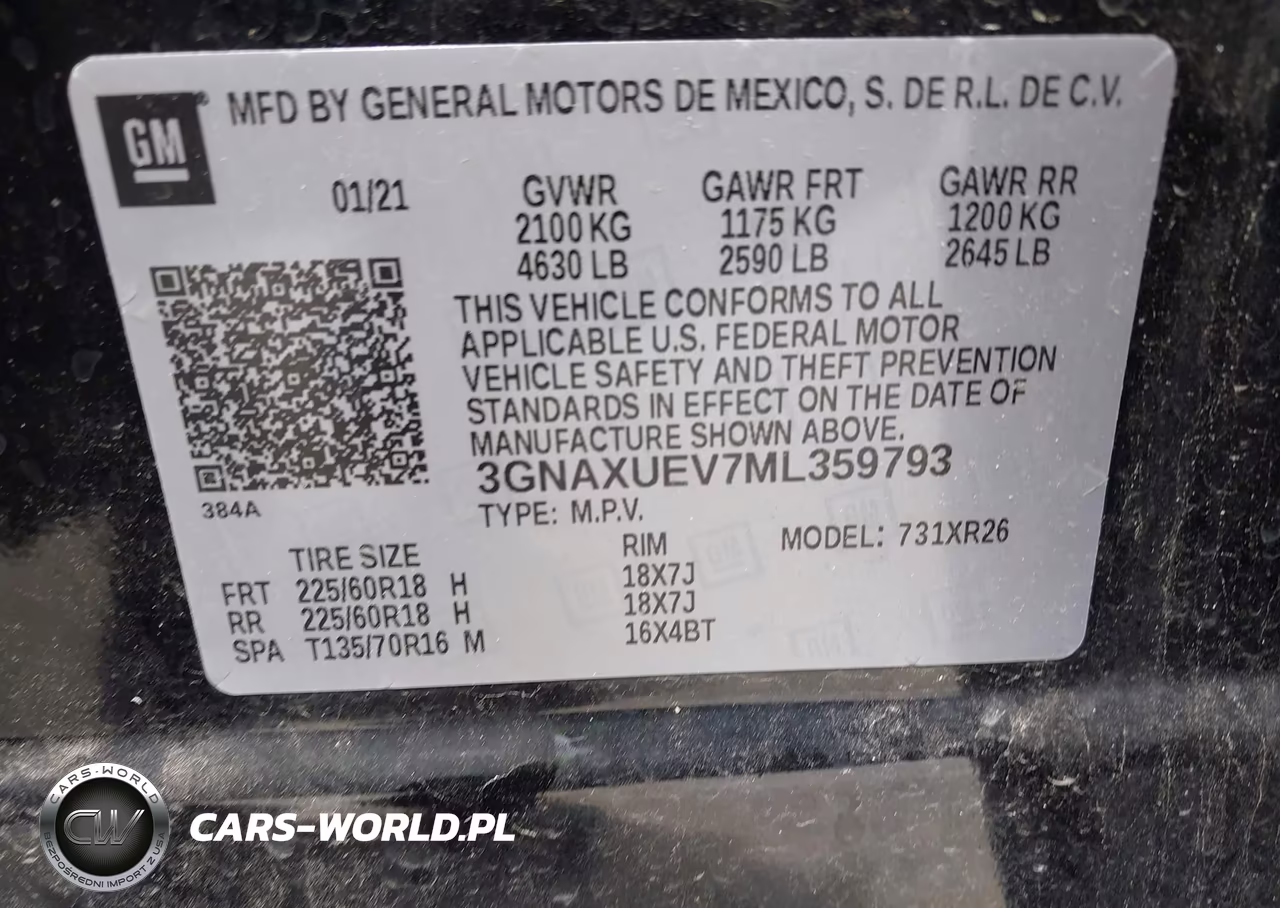 2021 Chevrolet Equinox Awd Lt VIN:3GNAXUEV7ML359793 - 9