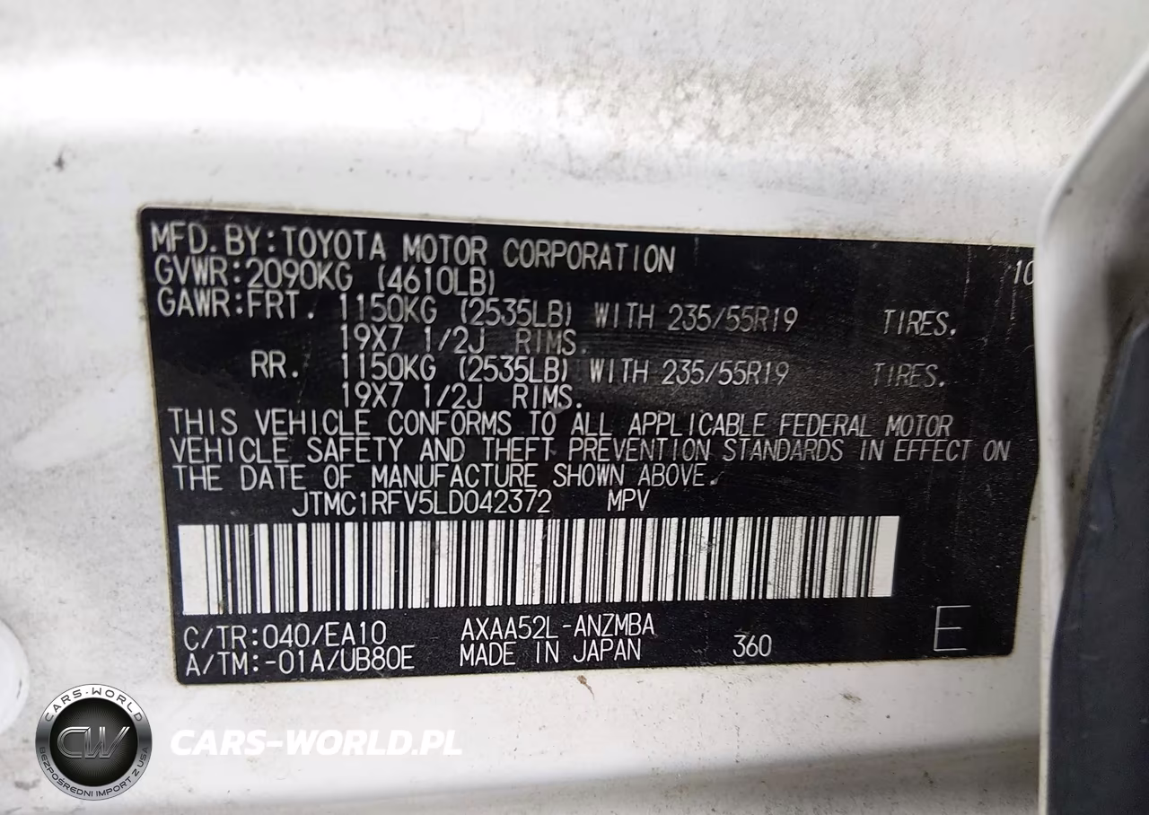 2020 Toyota Rav4 Xle Premium VIN:JTMC1RFV5LD042372 - 9