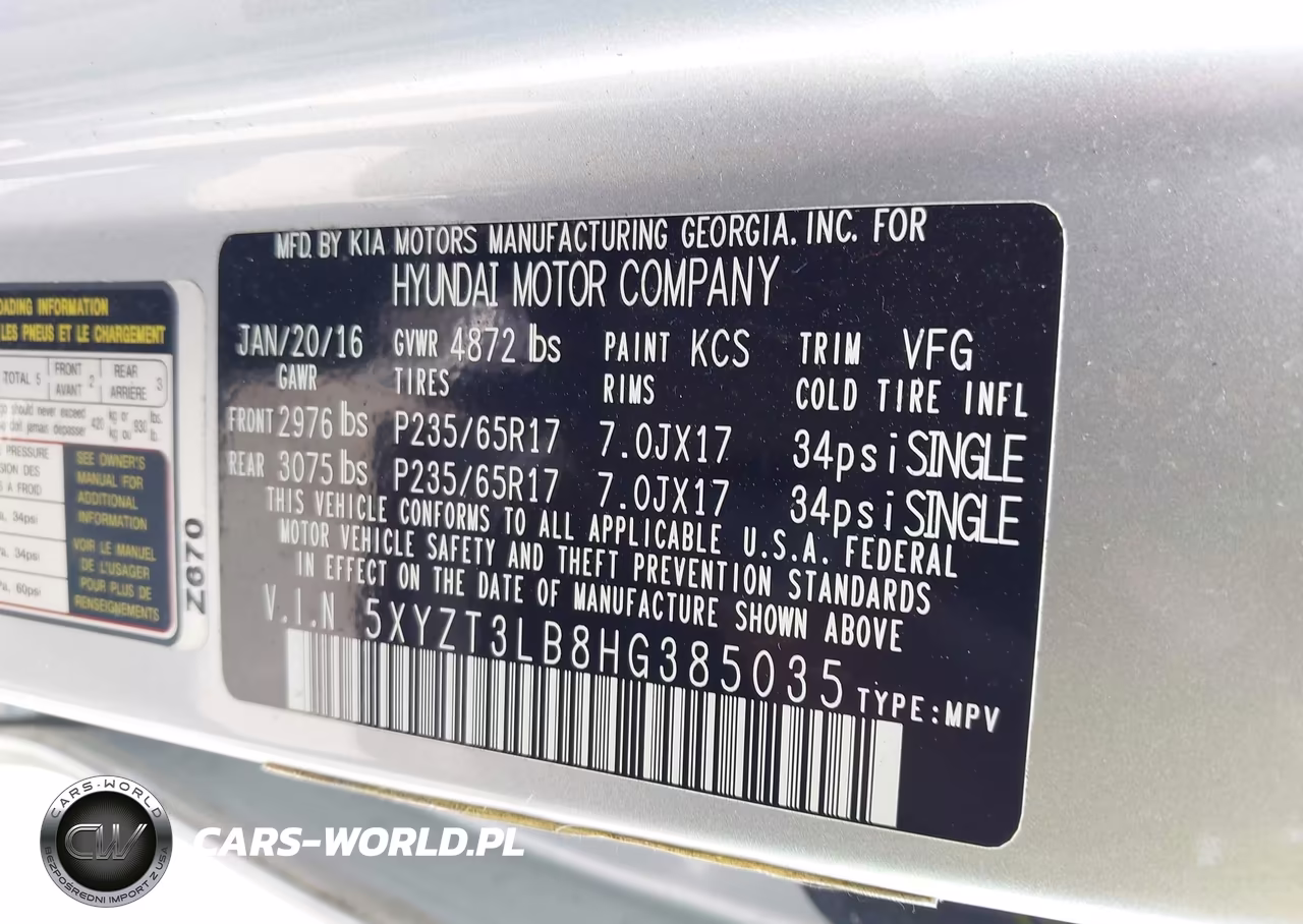 2017 Hyundai Santa Fe Sport 2.4L VIN:5XYZT3LB8HG385035 - 9