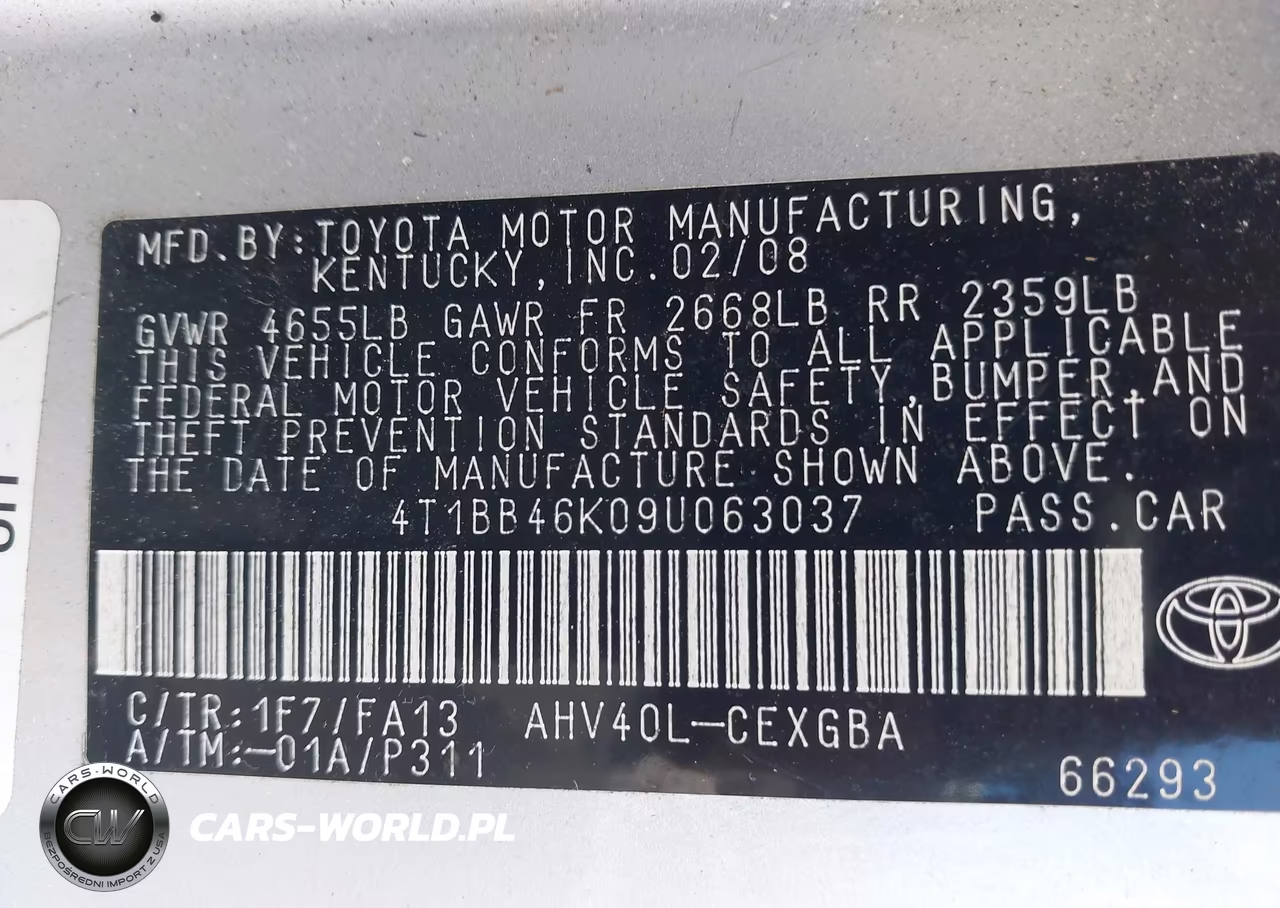 2009 Toyota Camry Hybrid VIN:4T1BB46K09U063037 - 9