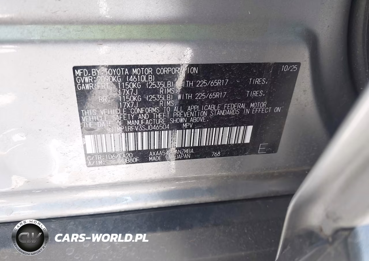 2025 Toyota Rav4 Xle VIN:JTMP1RFV3SJ046504 - 9